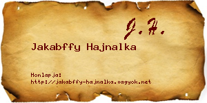 Jakabffy Hajnalka névjegykártya