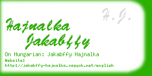 hajnalka jakabffy business card